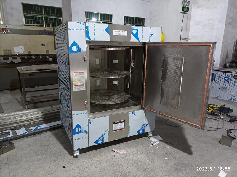 10kW仿真花烘干固色專用工業微波爐內部展示